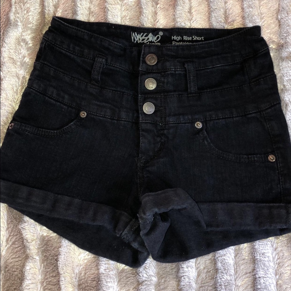 black shorts